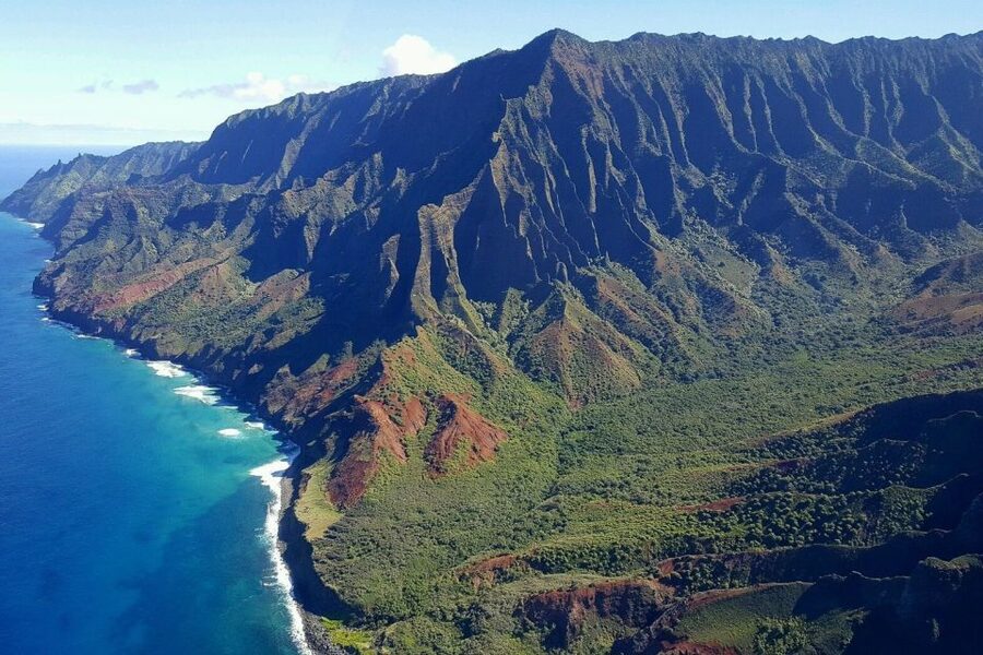 Kauai: Air Tour of Na Pali Coast, Entire Island of Kauai - Waimea Canyon from the air: the scale hits fast